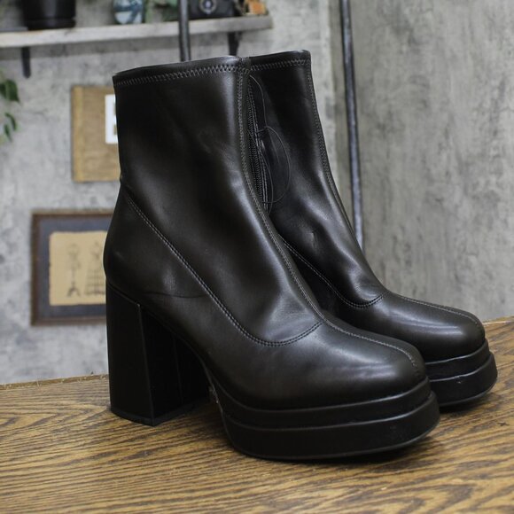 Wild Fable Womens Nadia Platform Boots 87791439 Black 9.5M - Picture 1 of 10